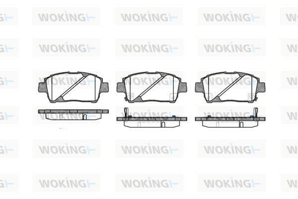 Комплект тормозных колодок, дисковый тормоз WOKING P640302