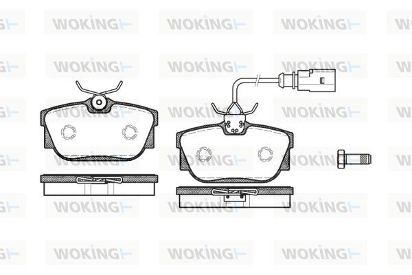 Комплект тормозных колодок, дисковый тормоз WOKING P667301