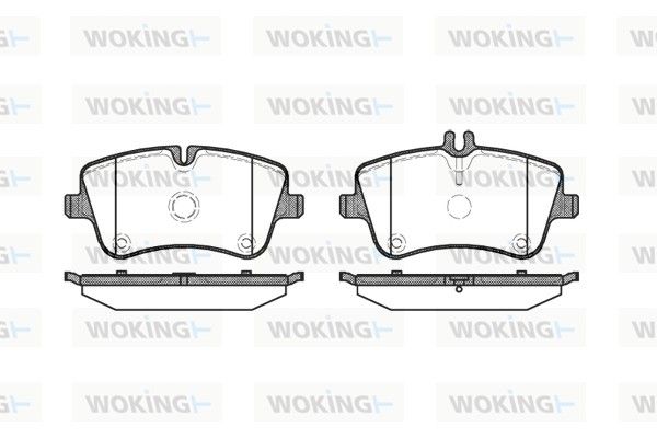 Комплект тормозных колодок, дисковый тормоз WOKING P668300