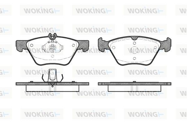 Комплект тормозных колодок, дисковый тормоз WOKING P701300