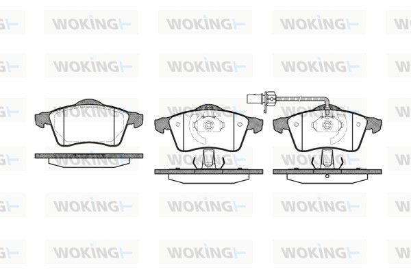 Комплект тормозных колодок, дисковый тормоз WOKING P718301