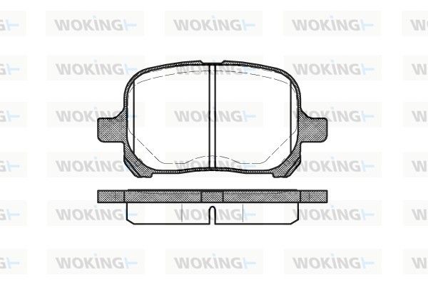 Комплект тормозных колодок, дисковый тормоз WOKING P721300