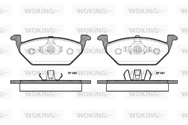 Комплект тормозных колодок, дисковый тормоз WOKING P733320