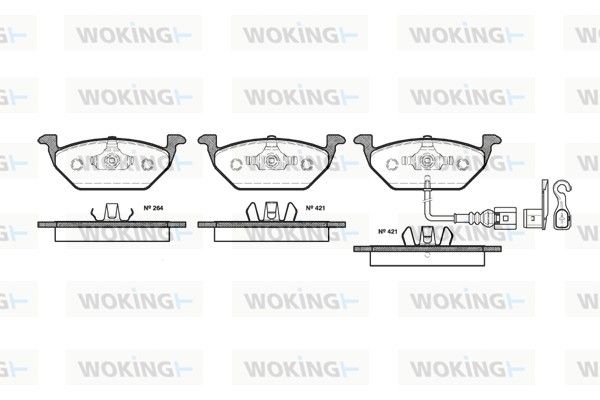 Комплект тормозных колодок, дисковый тормоз WOKING P733321
