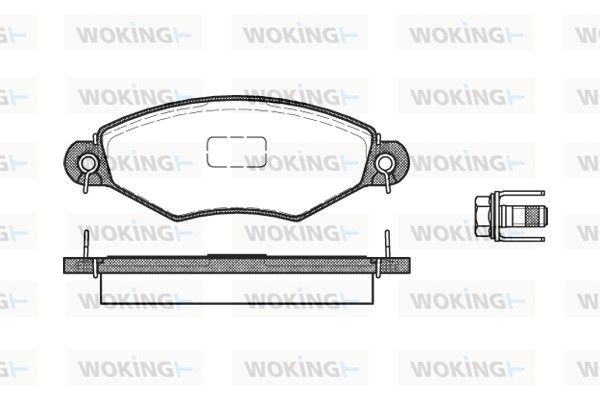 Комплект тормозных колодок, дисковый тормоз WOKING P743310