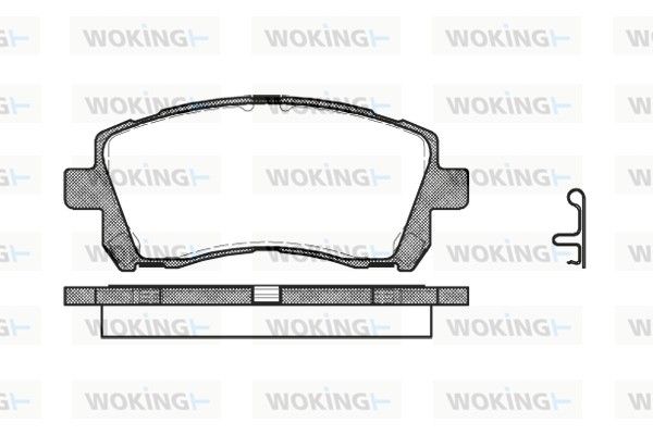 Комплект тормозных колодок, дисковый тормоз WOKING P755302