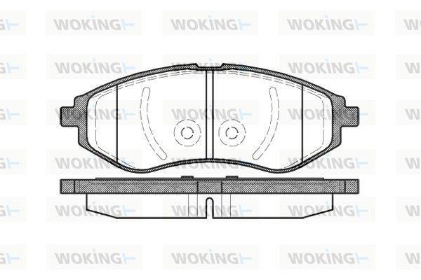 Комплект тормозных колодок, дисковый тормоз WOKING P886300