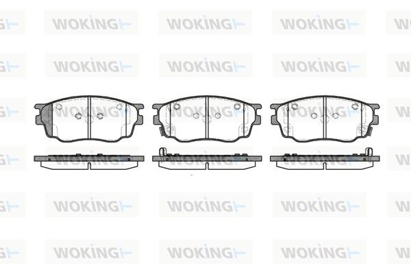 Комплект тормозных колодок, дисковый тормоз WOKING P900322