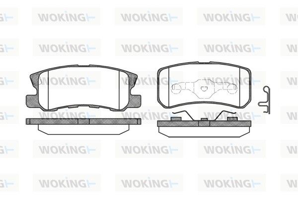 Комплект тормозных колодок, дисковый тормоз WOKING P903302