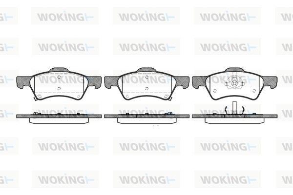 Комплект тормозных колодок, дисковый тормоз WOKING P910302