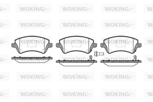 Комплект тормозных колодок, дисковый тормоз WOKING P922312