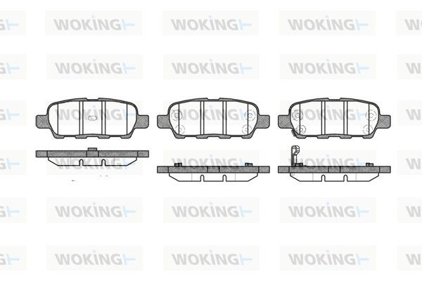 Комплект тормозных колодок, дисковый тормоз WOKING P976301