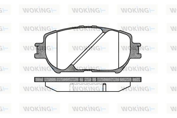 Комплект тормозных колодок, дисковый тормоз WOKING P984300