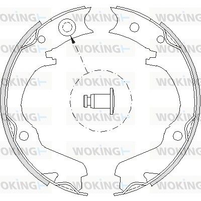 Барабанная тормозная колодка, стояночный тормоз WOKING Z473400