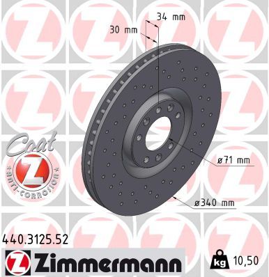 Тормозной диск ZIMMERMANN 440312552