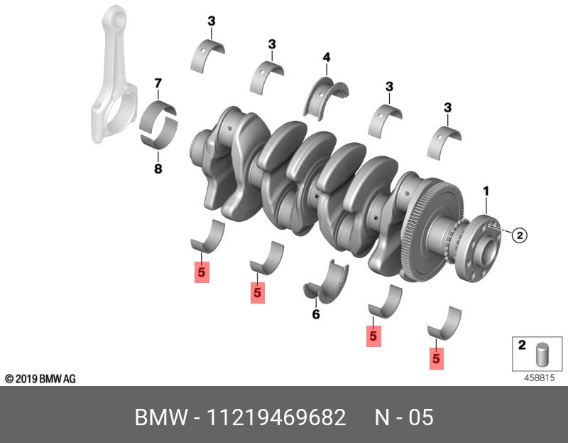 Lagerschale 2 BMW 11219469682