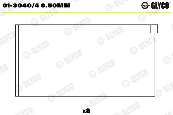 Шатунный подшипник GLYCO 0130404050MM