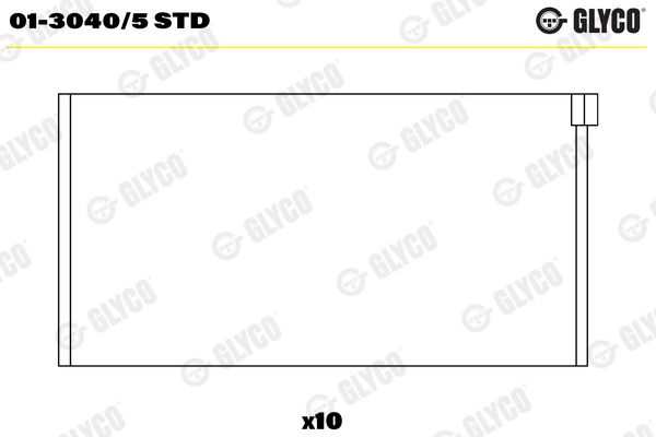 Шатунный подшипник GLYCO 0130405STD