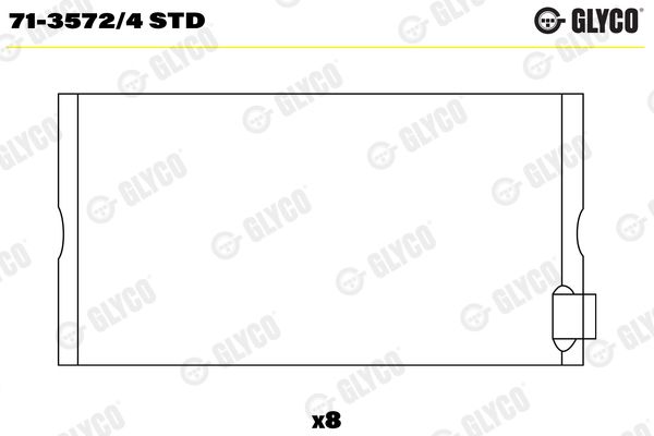 Шатунный подшипник GLYCO 7135724STD