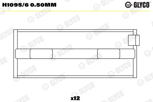 Подшипник коленвала GLYCO H10956050MM