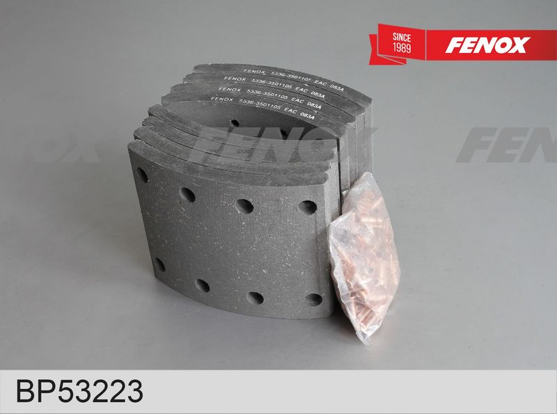 Комплект тормозных башмаков, барабанные тормоза FENOX BP53223