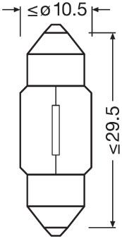 Лампа накаливания, oсвещение салона OSRAM 6438