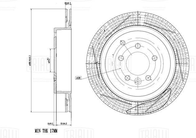 Тормозной диск TRIALLI DF016S
