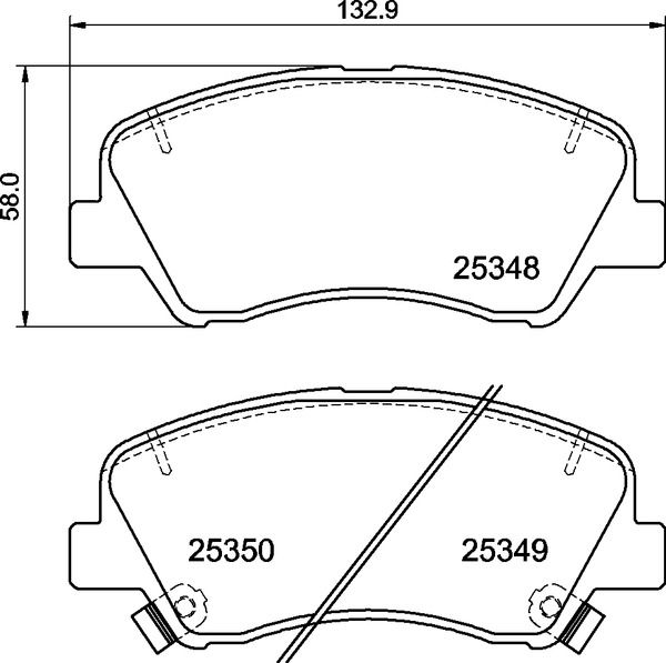Комплект тормозных колодок, дисковый тормоз BREMBO P30122