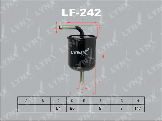 Топливный фильтр LYNX LF242
