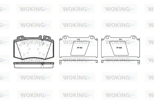 Комплект тормозных колодок, дисковый тормоз WOKING P669300