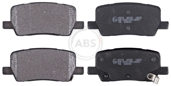 Комплект тормозных колодок, дисковый тормоз ABS 35316