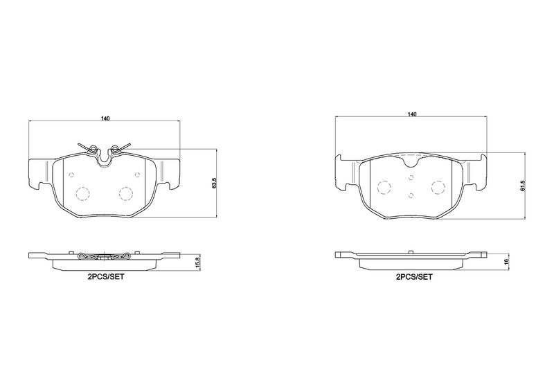 Комплект тормозных колодок, дисковый тормоз BREMBO P36039