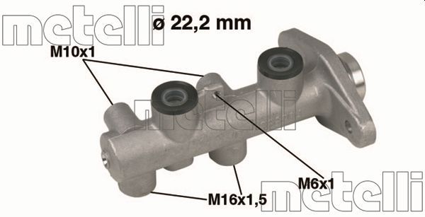 Главный тормозной цилиндр METELLI 050345