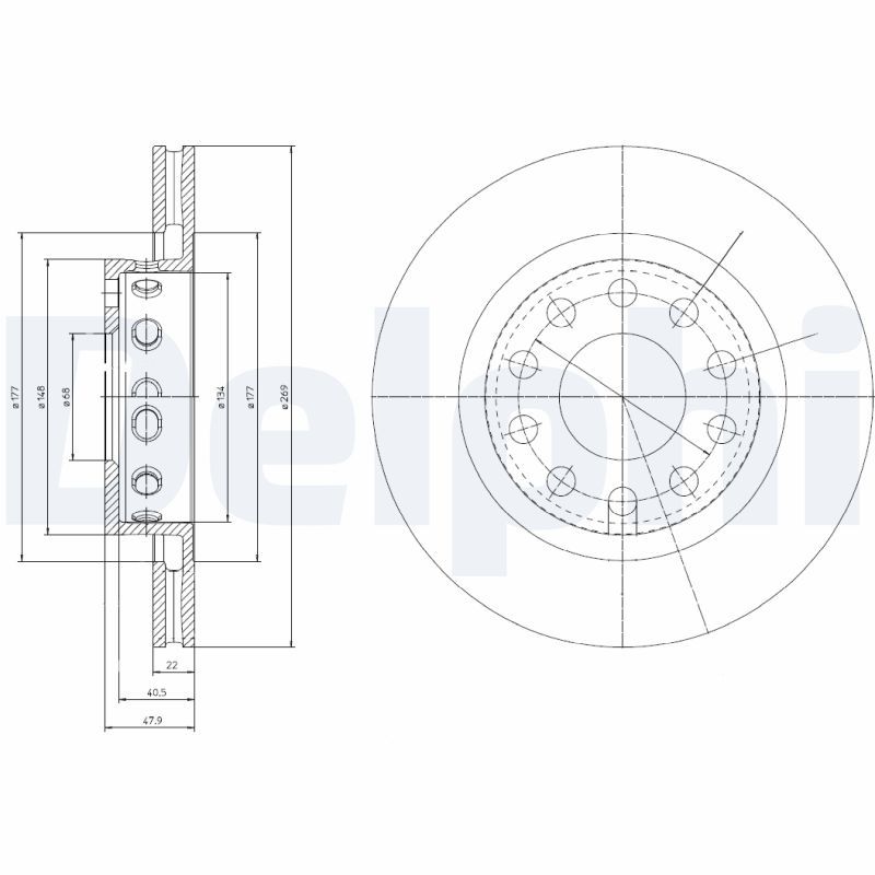 Тормозной диск DELPHI BG4058