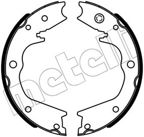 Комплект тормозных колодок, стояночная тормозная система METELLI 530733