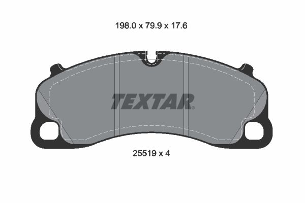 Комплект тормозных колодок, дисковый тормоз TEXTAR 2551901