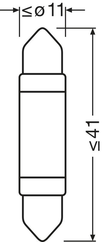Лампа накаливания, oсвещение салона OSRAM 6413DWP1BL