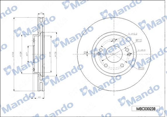 Тормозной диск MANDO MBC030238