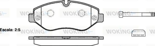 Комплект тормозных колодок, дисковый тормоз WOKING P1345300