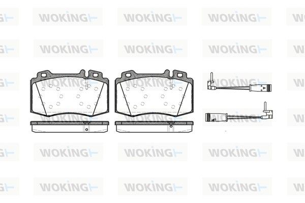 Комплект тормозных колодок, дисковый тормоз WOKING P669302