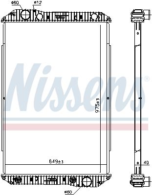 Радиатор, охлаждение двигателя NISSENS 625710
