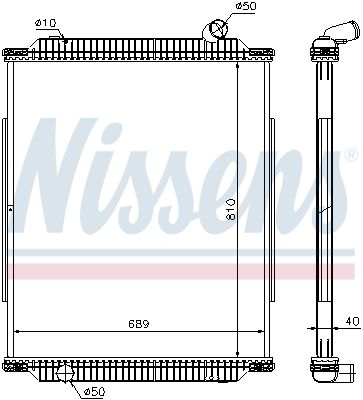 Радиатор, охлаждение двигателя NISSENS 672450
