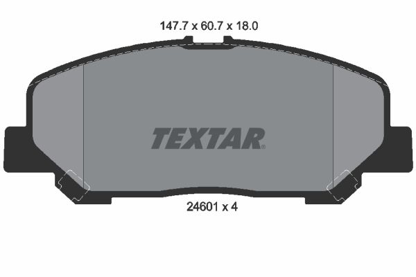 Комплект тормозных колодок, дисковый тормоз TEXTAR 2460101