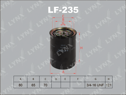 Топливный фильтр LYNX LF235