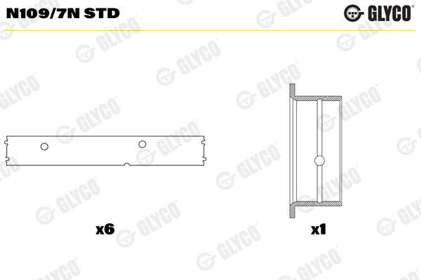 Подшипник распредвала GLYCO N1097NSTD
