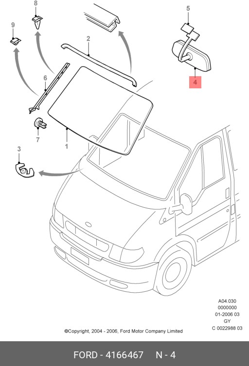 Запчасть FORD 4166467