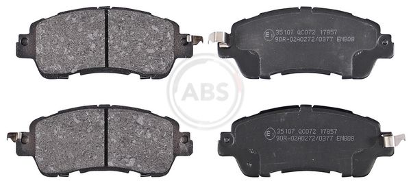 Комплект тормозных колодок, дисковый тормоз ABS 35107