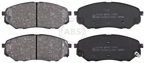Комплект тормозных колодок, дисковый тормоз ABS 35108