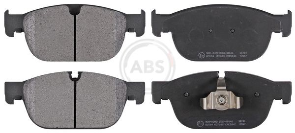 Комплект тормозных колодок, дисковый тормоз ABS 35151