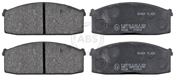 Комплект тормозных колодок, дисковый тормоз ABS 36484